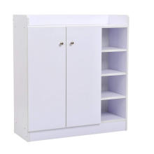 2 Doors Wooden Shoe Rack Cabinet With Hinge